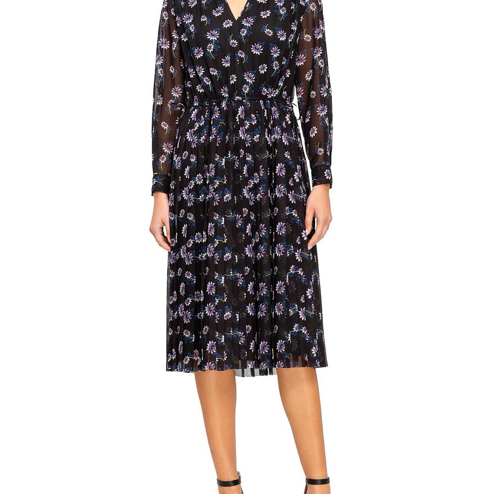 WORN ONCE! Kenzo Light Crepe Passion Flower Dress